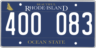 RI license plate 400083