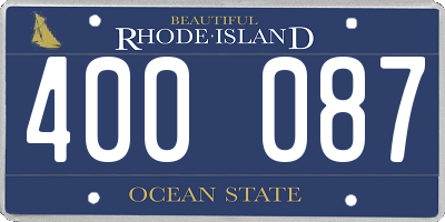 RI license plate 400087