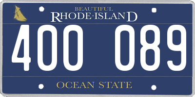 RI license plate 400089