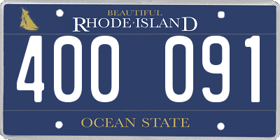 RI license plate 400091