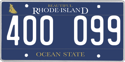 RI license plate 400099