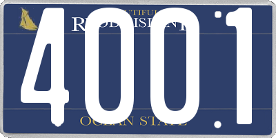 RI license plate 4001