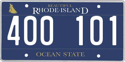 RI license plate 400101