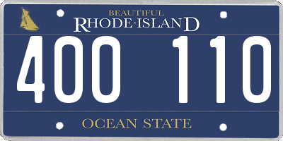 RI license plate 400110