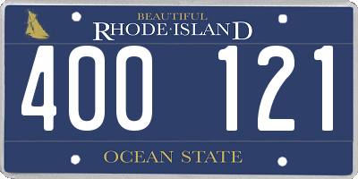 RI license plate 400121