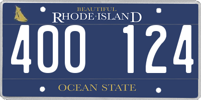 RI license plate 400124