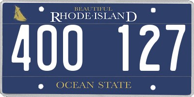 RI license plate 400127