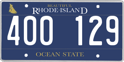 RI license plate 400129