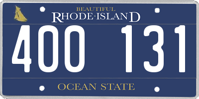 RI license plate 400131
