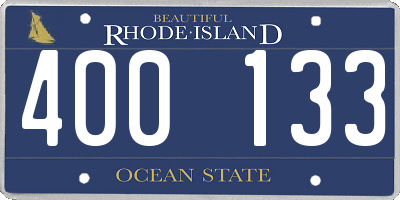 RI license plate 400133