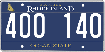 RI license plate 400140