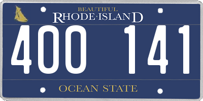 RI license plate 400141