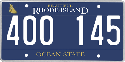 RI license plate 400145