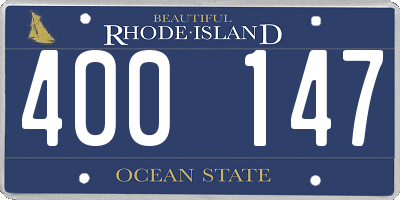 RI license plate 400147