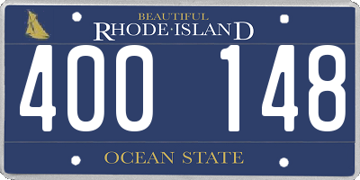 RI license plate 400148