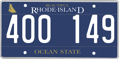 RI license plate 400149