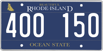 RI license plate 400150