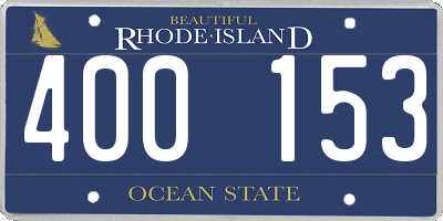 RI license plate 400153