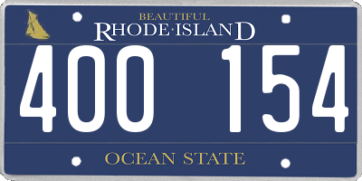 RI license plate 400154