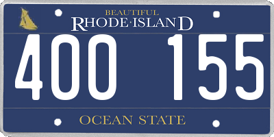 RI license plate 400155