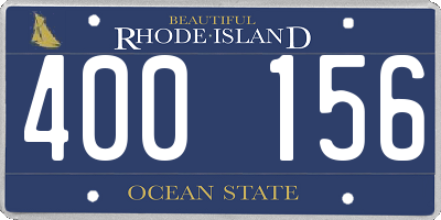 RI license plate 400156