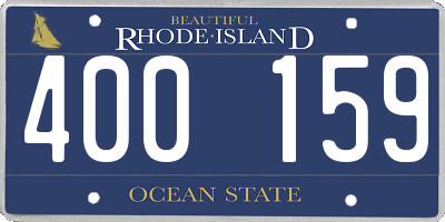 RI license plate 400159