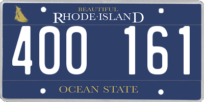 RI license plate 400161