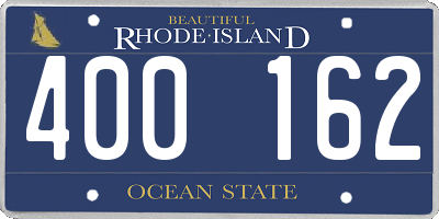 RI license plate 400162