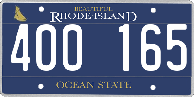 RI license plate 400165