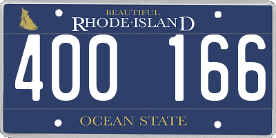RI license plate 400166