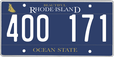 RI license plate 400171