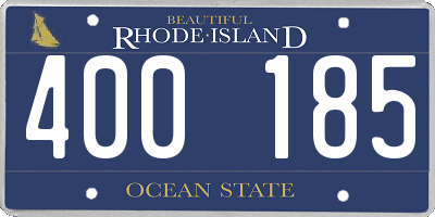 RI license plate 400185
