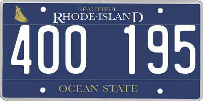 RI license plate 400195