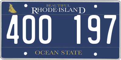 RI license plate 400197