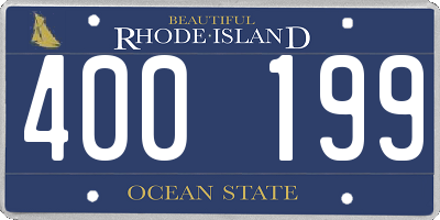RI license plate 400199
