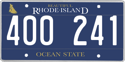 RI license plate 400241