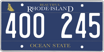 RI license plate 400245