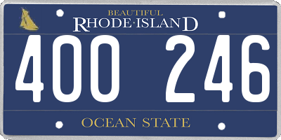 RI license plate 400246