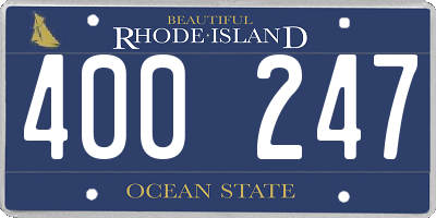 RI license plate 400247