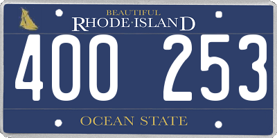 RI license plate 400253