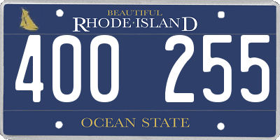 RI license plate 400255