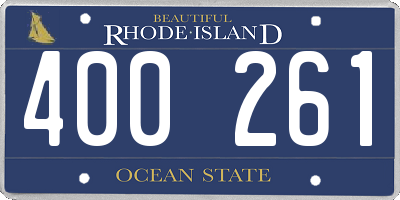 RI license plate 400261