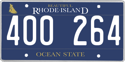 RI license plate 400264
