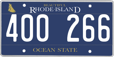 RI license plate 400266