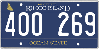 RI license plate 400269