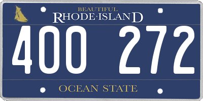 RI license plate 400272