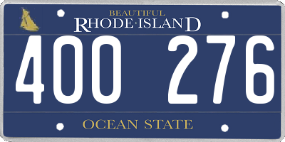 RI license plate 400276