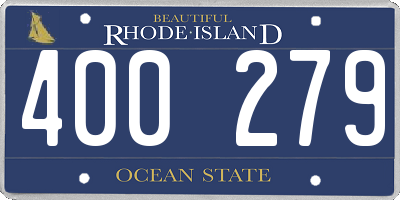 RI license plate 400279