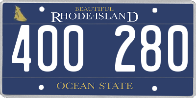 RI license plate 400280