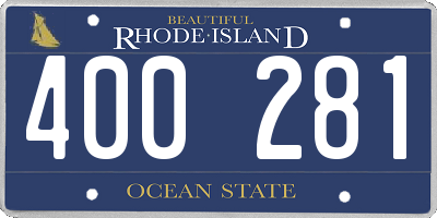 RI license plate 400281